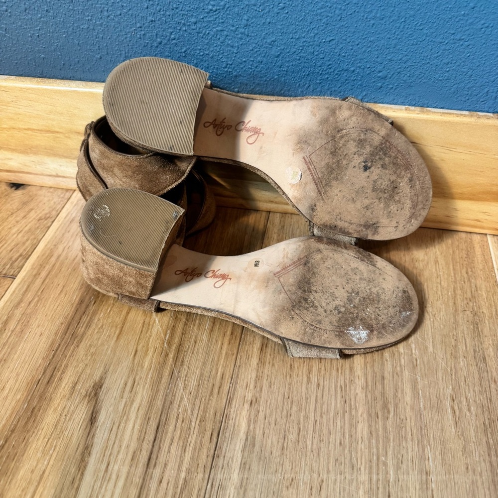 Arturo Chiang Tan Hannan Block Heeled Sandals size 8 - Picture 8 of 10